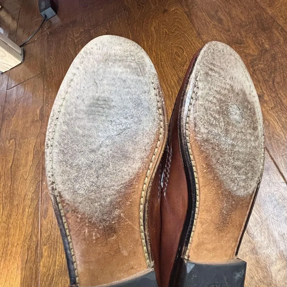 Allen Edmonds Maxfield Shoes Mens‎ Size 9.5 Brown Tassel Dress Loafers Made USA